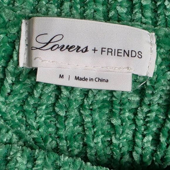Lovers + Friends M Green Chenille Crop Bell Sleeve - Picture 4 of 6